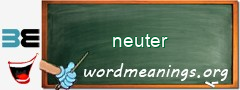 WordMeaning blackboard for neuter